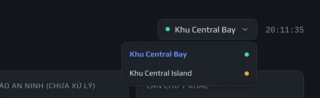 Ô chọn Khu vực Ban QLDA