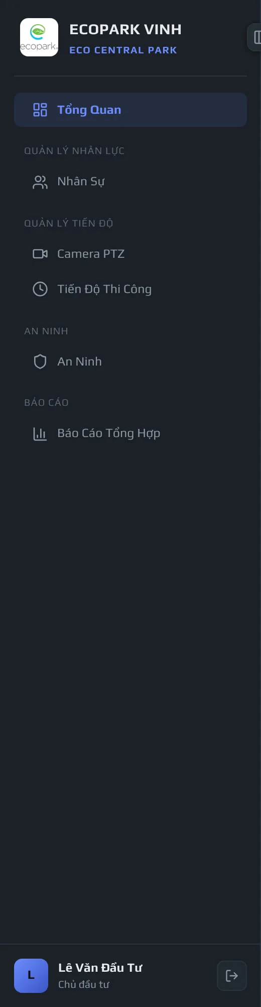 Menu Chủ đầu tư
