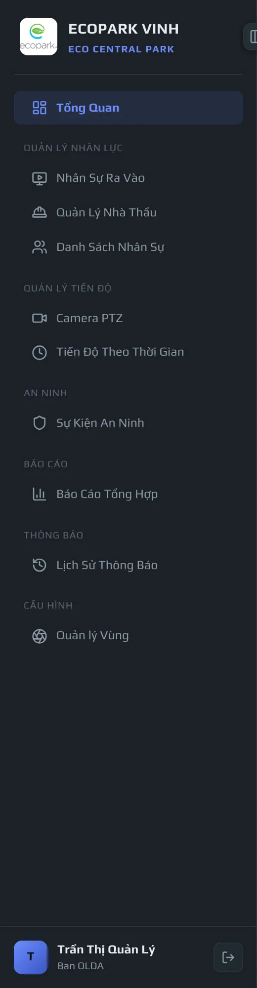Menu Ban QLDA