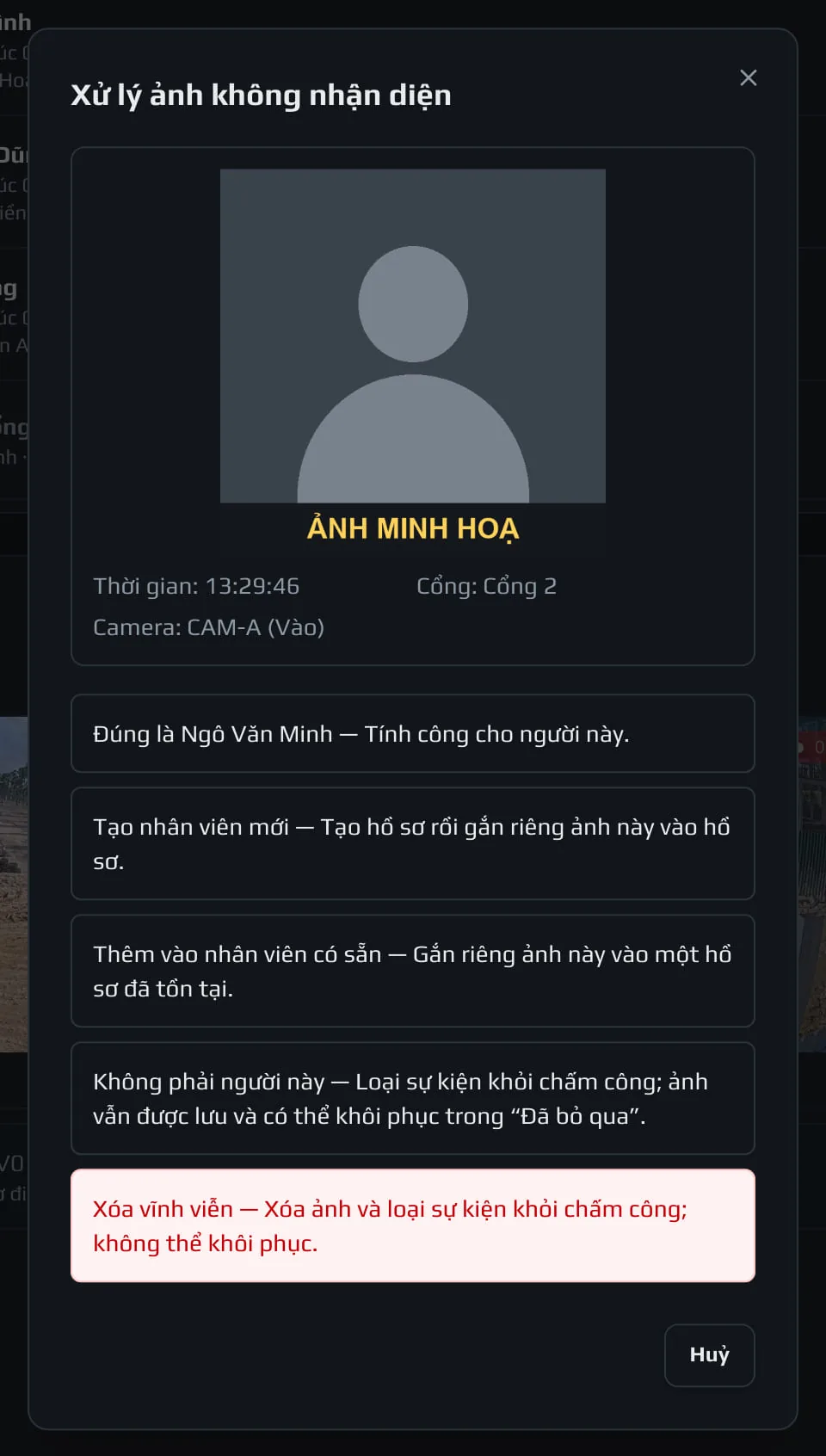 Hộp sửa nhận diện