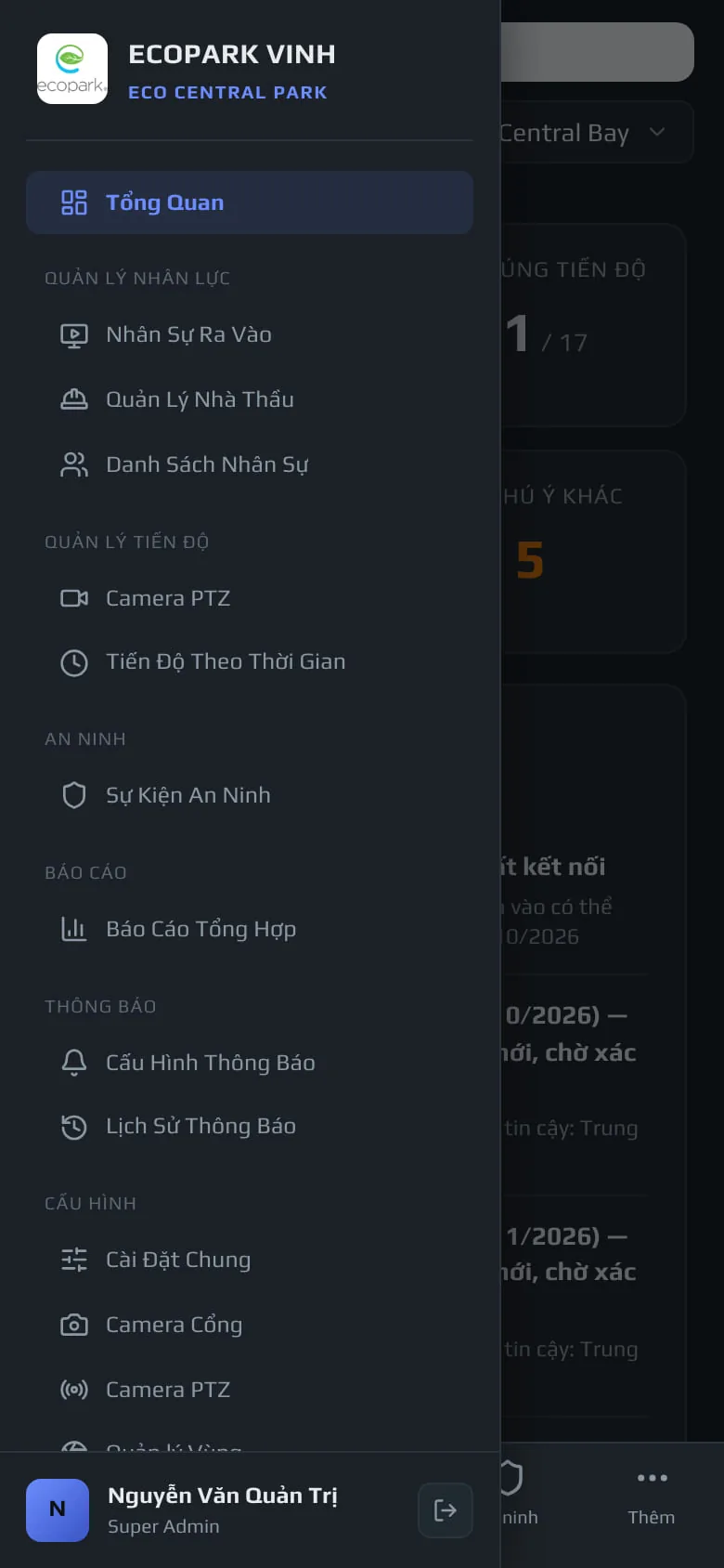 Menu điện thoại
