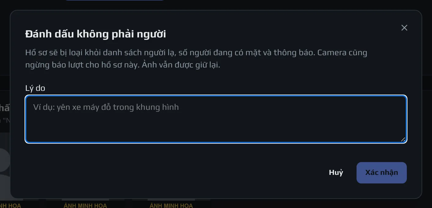 Đánh dấu không phải người
