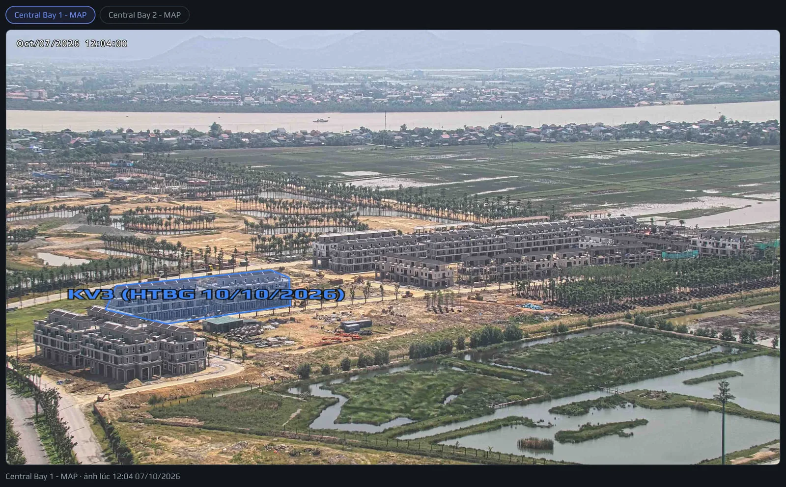 Bấm tên Vùng KV3 trên thẻ, chỉ Vùng đó hiện